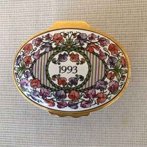 Halcyon Days Enamels 1993 Trinket Box